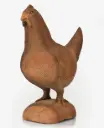 Walnut Wood Handcrafted Hen