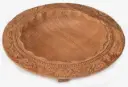 Walnut Wood Carved Paisley Bowl