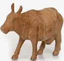 Walnut Wood Handcrafted Cow
