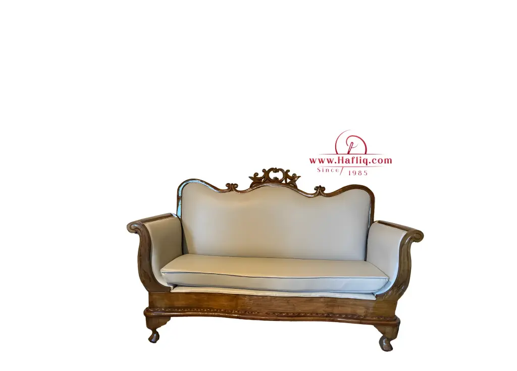 Elegant French-Style Sofa with a Touch of Kashmir