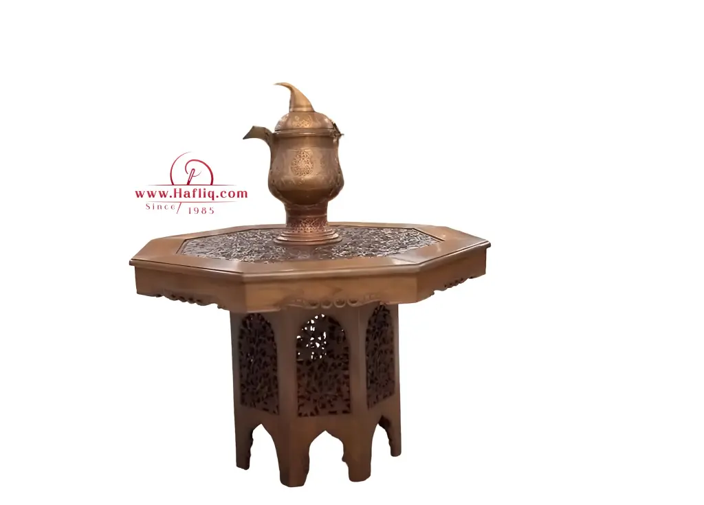Intricately Carved Kashmiri Walnut Wood Center Table