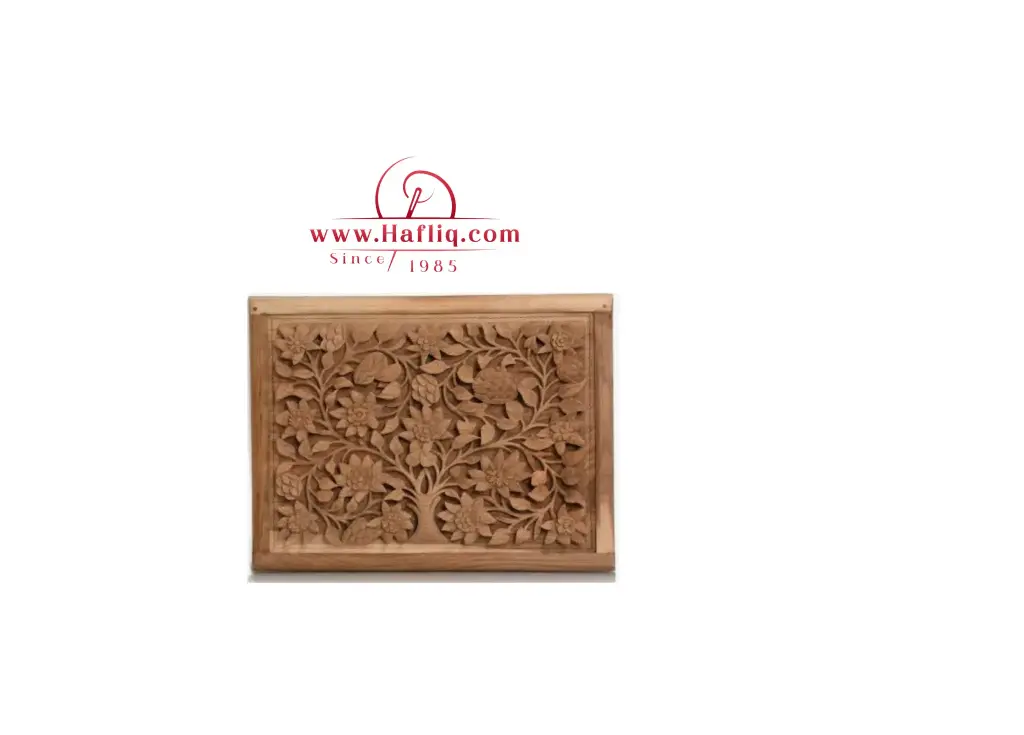 🌿 Floral Harmony in Walnut Wood