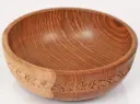 Walnut Wood Minimalist Carved Bowl