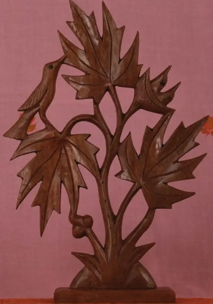 Walnut Wood Chinar Stand Pair