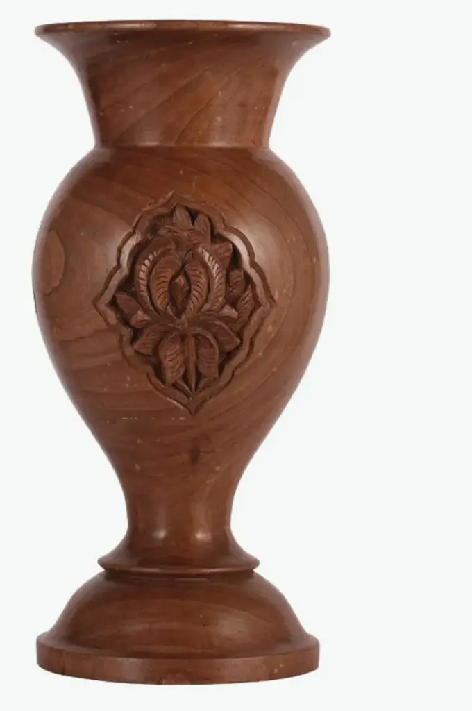 Walnut Wood Flower Vase