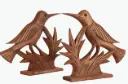 Walnut Wood Kingfisher Standing Decor