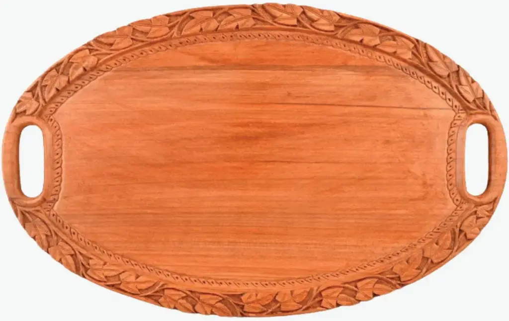 Walnut Wood Carved Tray