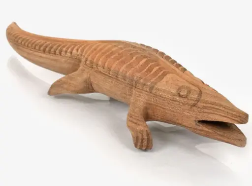 Walnut Wood Handmade Scaled Lizard