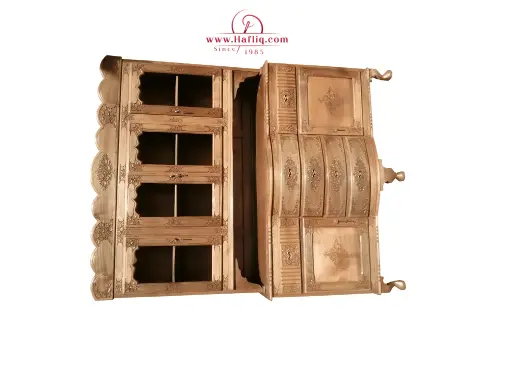 Intricately Carved Kashmiri Wooden Display Cabinet