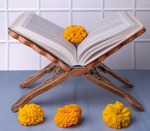 Walnut wood crafted Foldable Book Stand for Regular Use