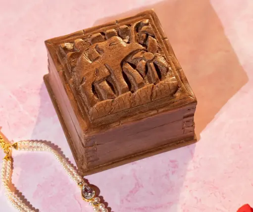 Assorted design Jewellery boxes hand carved of Walnut wood