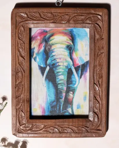 Wall hanging Photo Frame carved out of Walnut wood