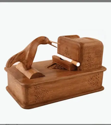 Handcrafted Walnut Wood Cigarette Box – Bird Feeder Design