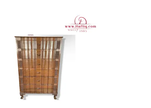 🧰 Handcrafted Walnut Wood Drawer Chest