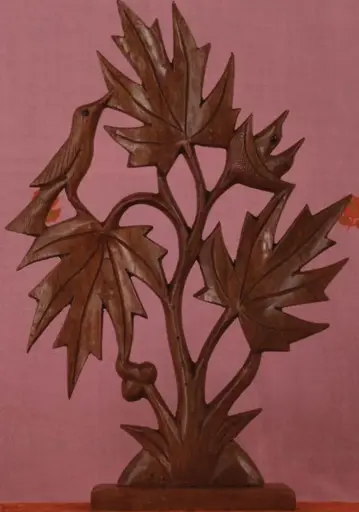 Walnut Wood Chinar Stand Pair