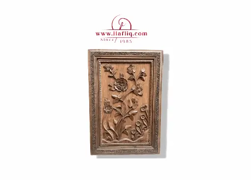 Handcrafted Floral Wood Carving from Kashmir